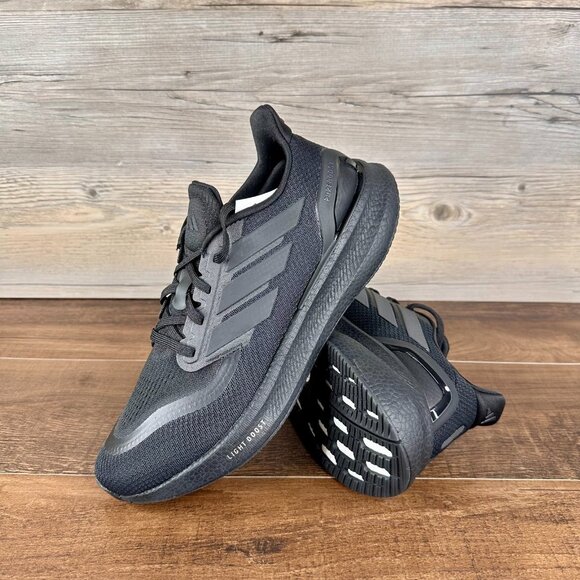 adidas Pureboost 5 Triple Black Mens Size 8 Core Black ID1158 - Picture 1 of 9